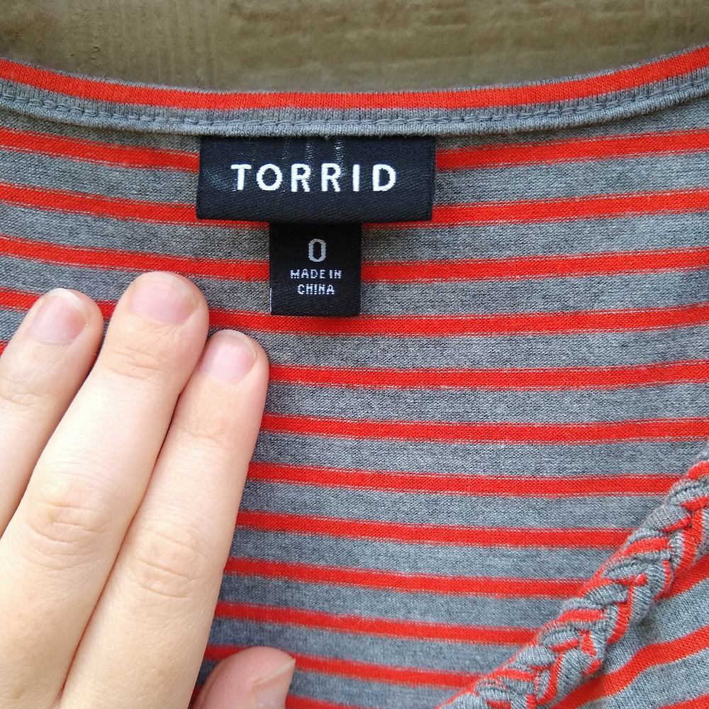 Torrid Braided Trim Striped Maxi Dress - Picture 5 of 8